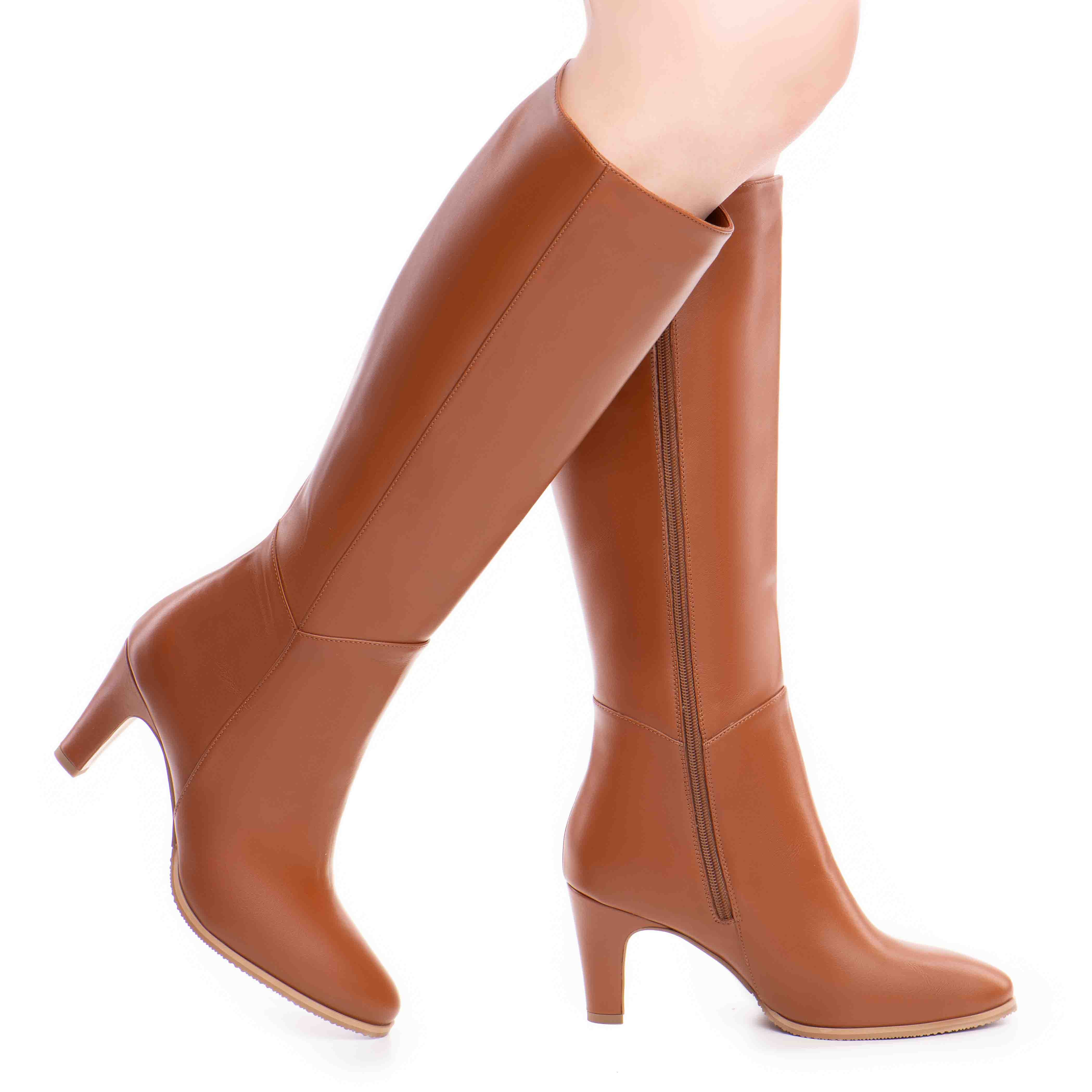 Cizme dama Guban model 3655 nappa coniac