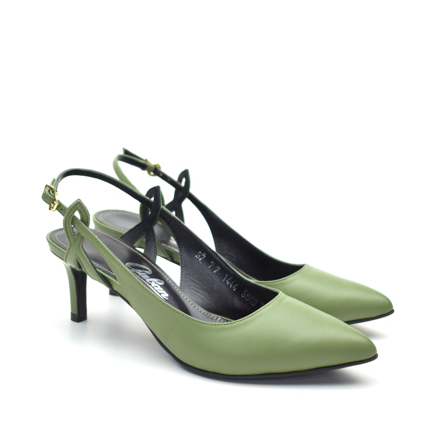 Pantofi dama Guban model 3663 nappa kaki