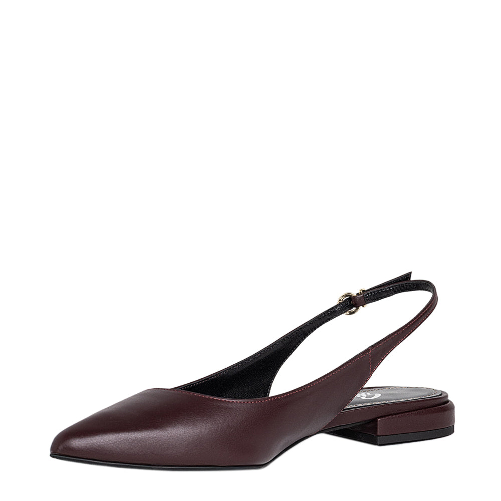 Balerini Guban model 3671 piele naturala nappa bordo