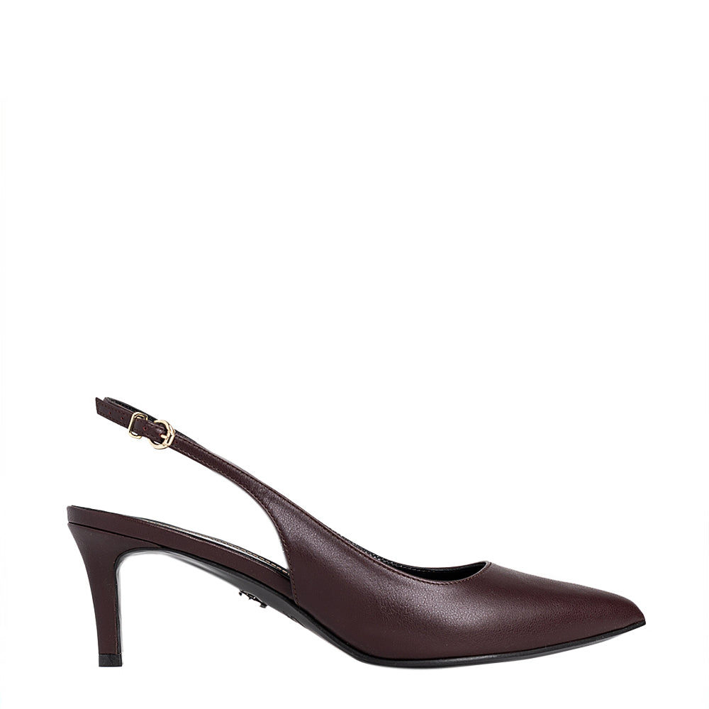 Pantofi dama Guban model 3672 nappa bordo