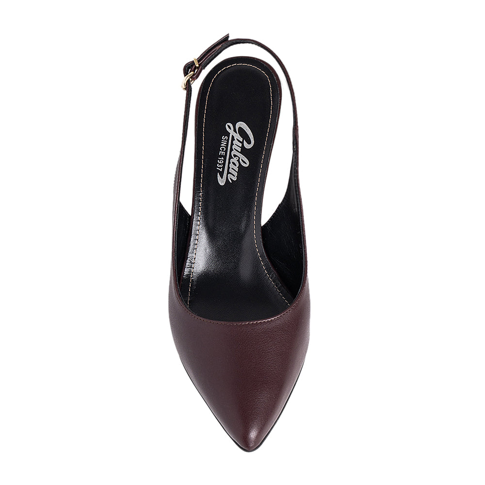 Pantofi dama Guban model 3672 nappa bordo
