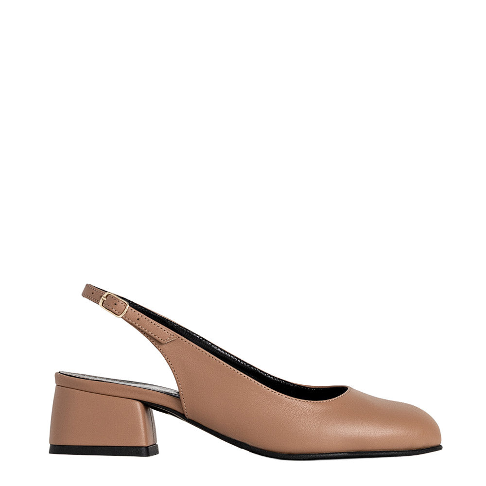 Pantofi dama Guban model 3673 piele nappa mocha mouse