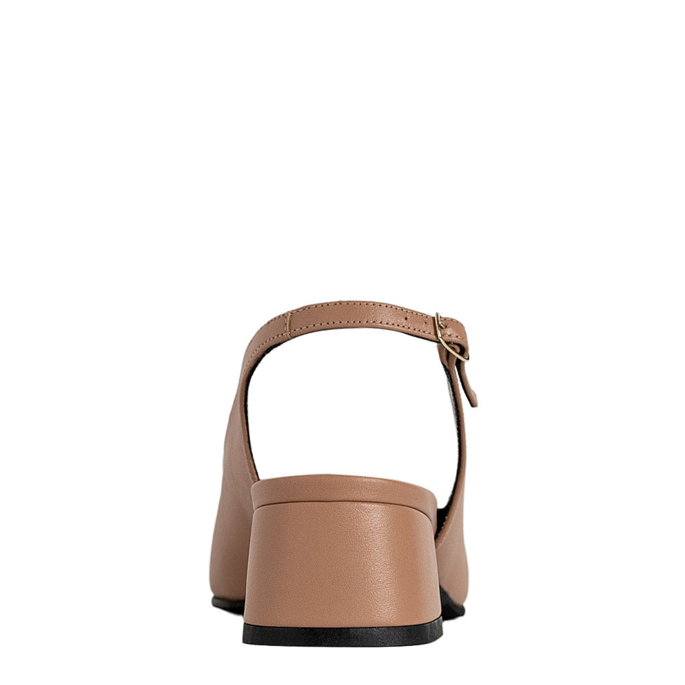 Pantofi dama Guban model 3673 piele nappa mocha mouse