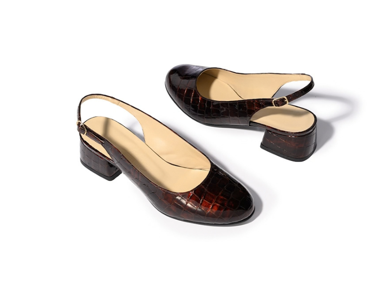 Pantofi 3673 Lac Croco Maro