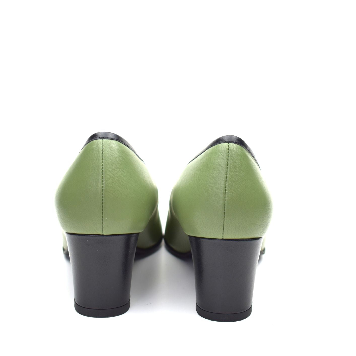 Pantofi dama Guban model 3693 piele nappa kaki/nappa negru