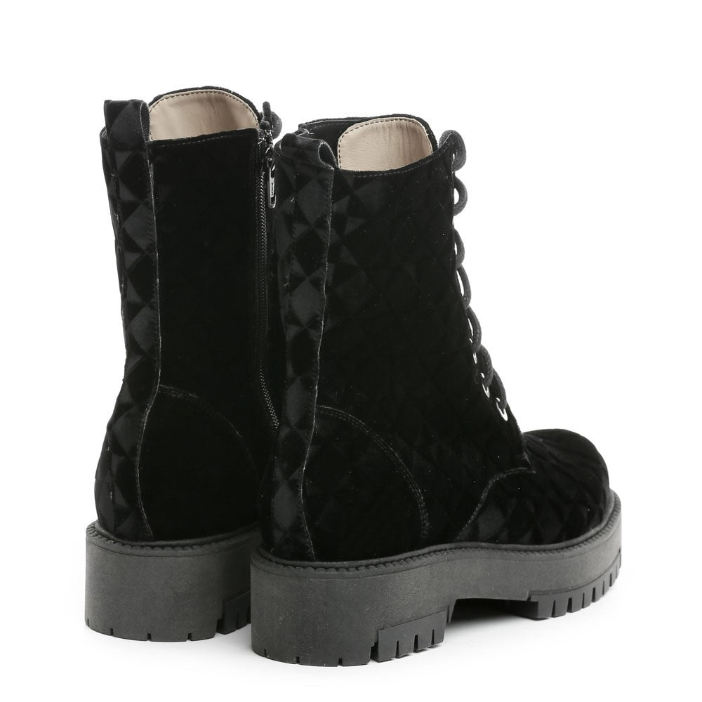 Bocanc dama Guban 3528 material sintetic velurat negru