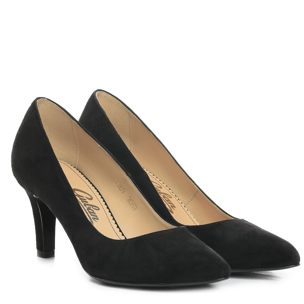 Pantofi dama Guban 3063 piele velur negru