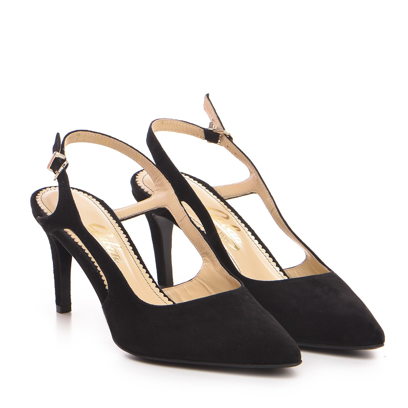 Pantofi dama Guban model 1392 piele velur negru