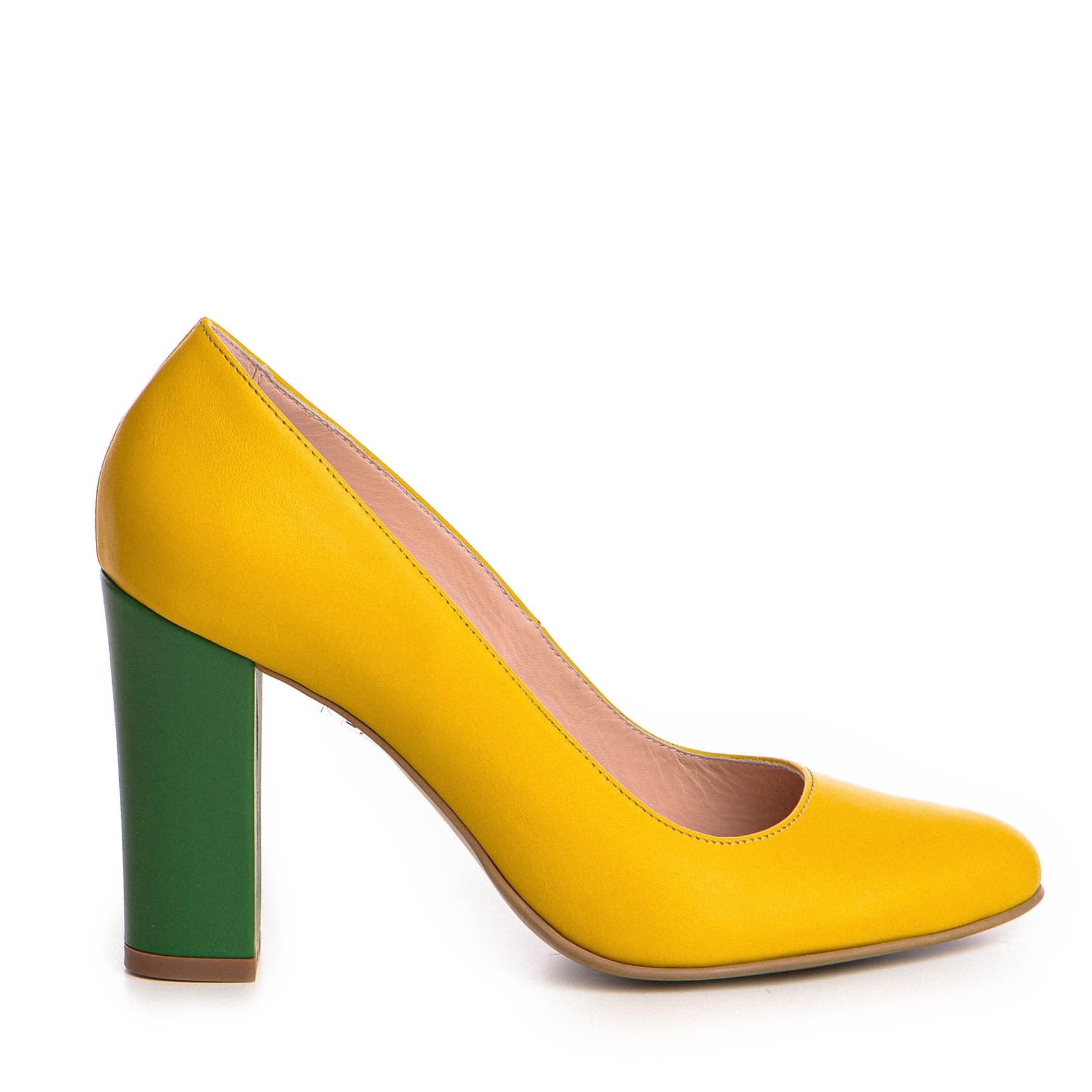 Pantofi dama Guban model 3577 piele nappa galben