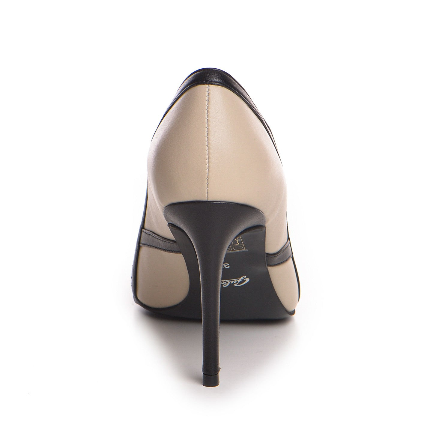 Pantofi dama Guban model 1394 piele nappa crem - negru