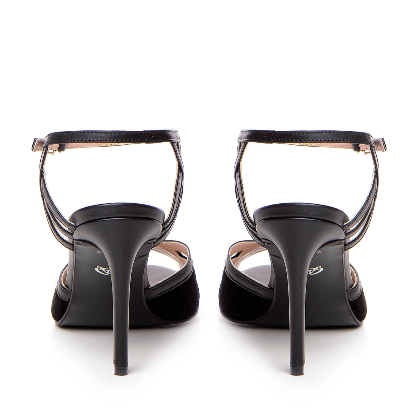 Sandale dama Guban model 1390 nappa negru/velur negru