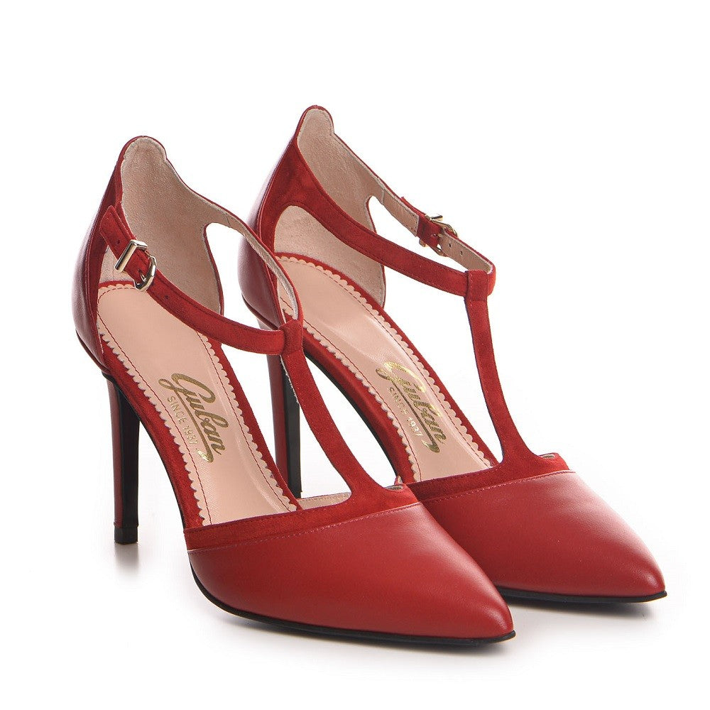 Pantofi dama Guban model1398 piele nappa rosu