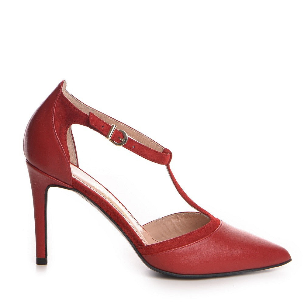 Pantofi dama Guban model1398 piele nappa rosu