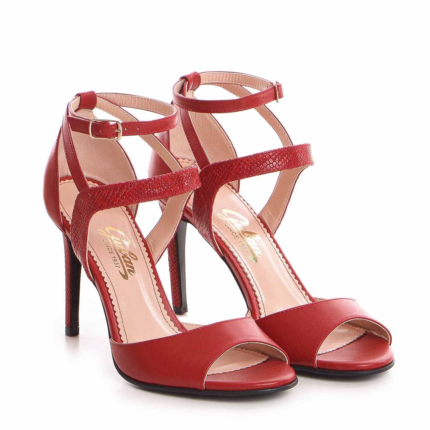 Sandale dama Guban model 1386 nappa rosu