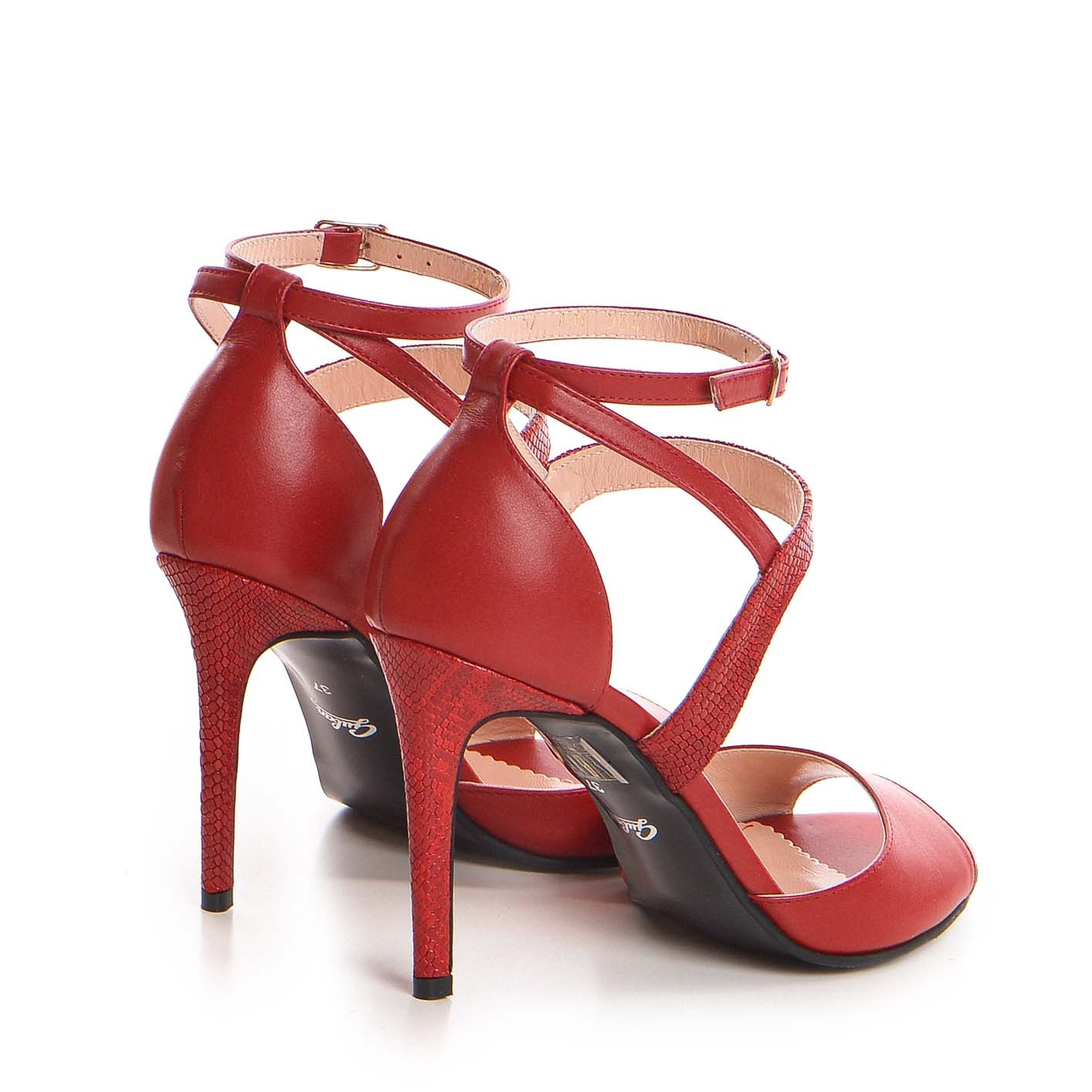 Sandale dama Guban model 1386 nappa rosu