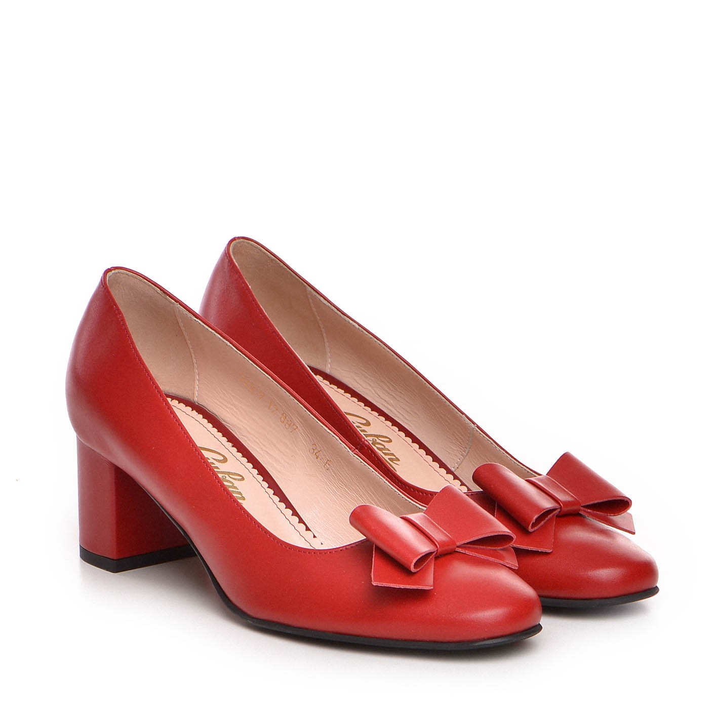 Pantofi dama Guban model 3486 piele nappa rosu