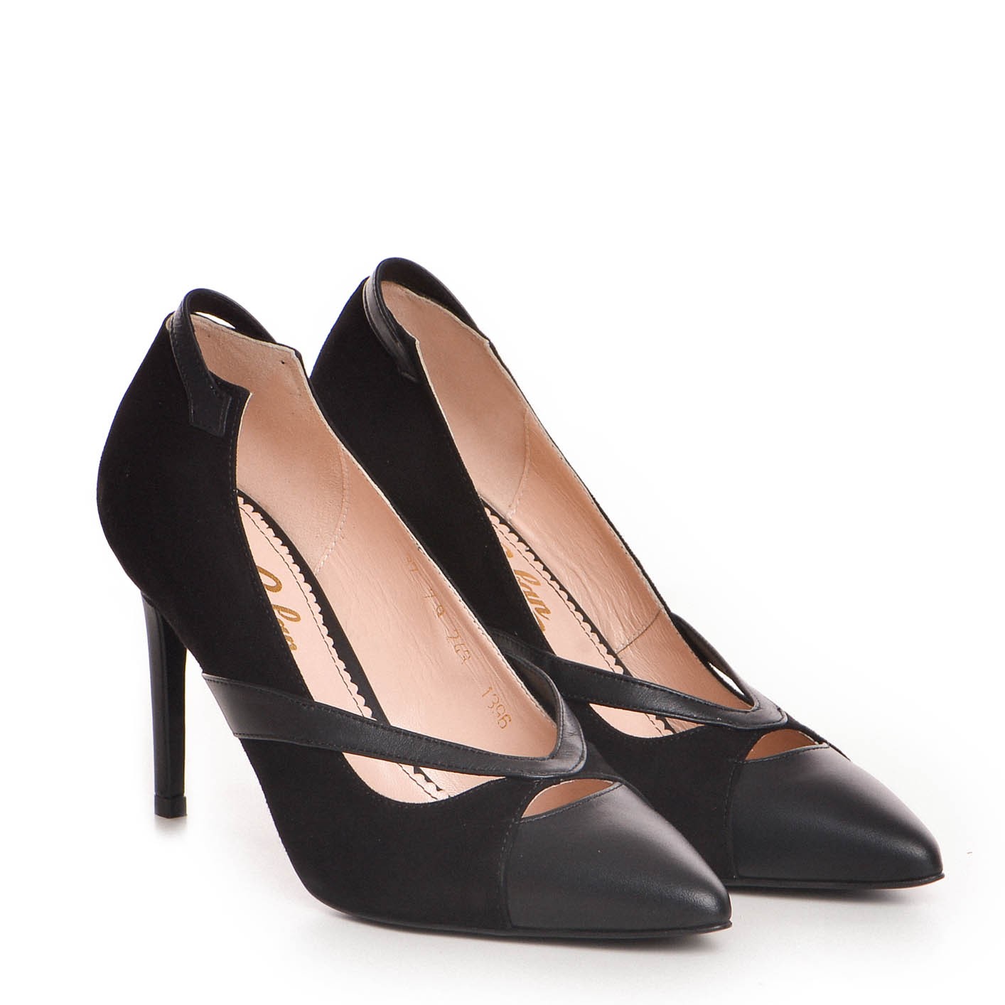 Pantofi dama Guban model 1396 piele velur negru