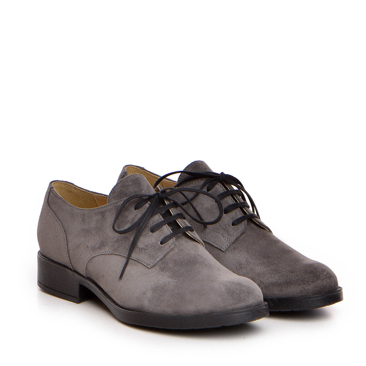 Pantofi de dama Guban Oxford model 3566 velur gri