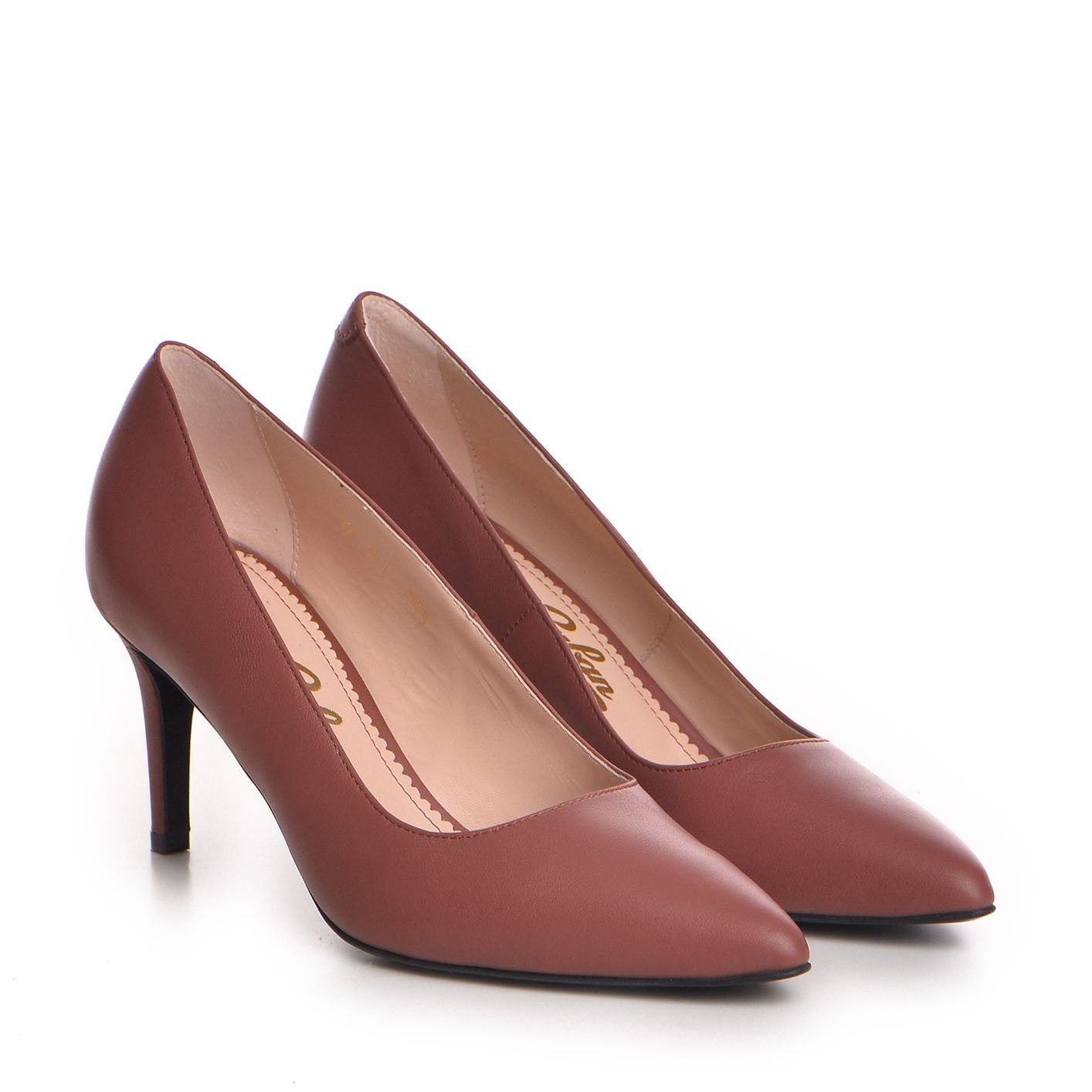 Pantofi dama Guban model 1218 piele nappa rosewood