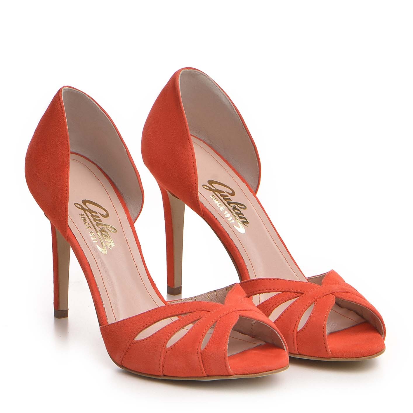 Pantofi dama Guban model 1586 piele velur corai