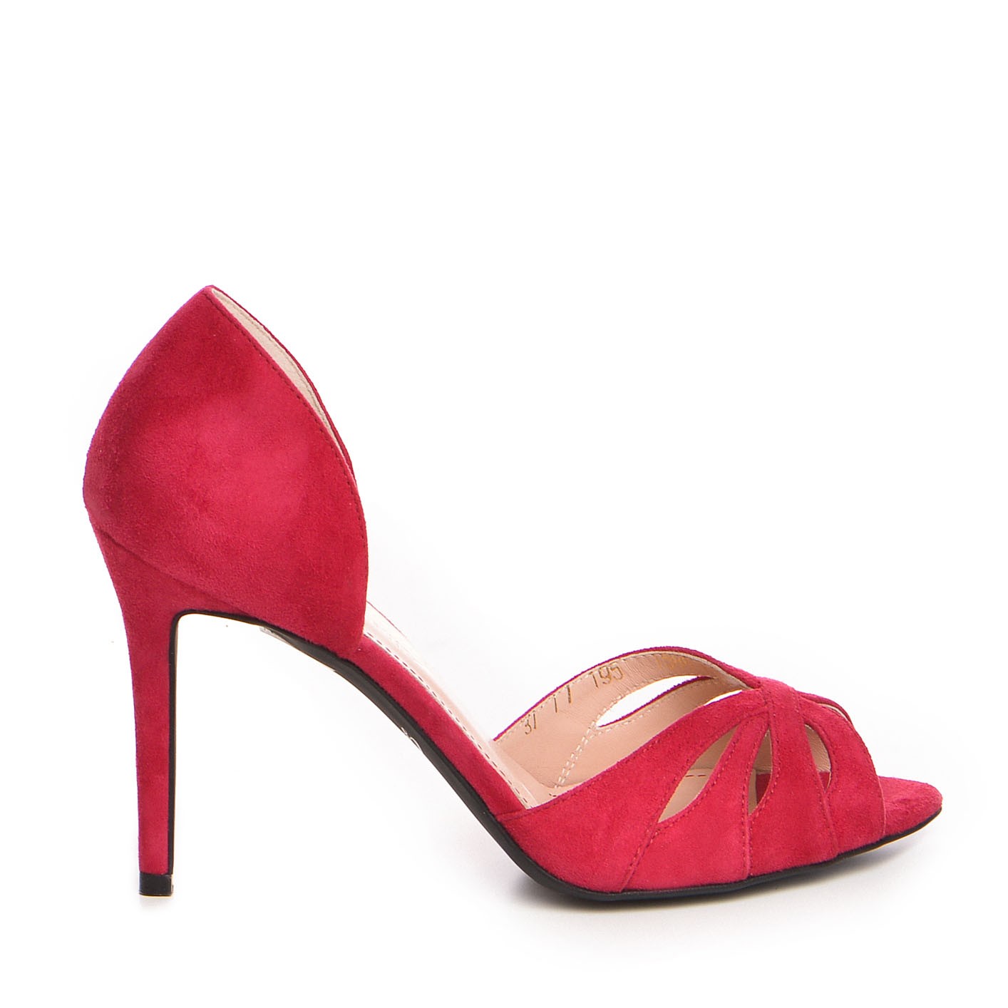 Pantofi dama Guban model 1586 piele velur magenta