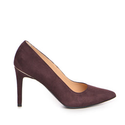 Pantofi dama Guban model 1432 piele velur burgundy