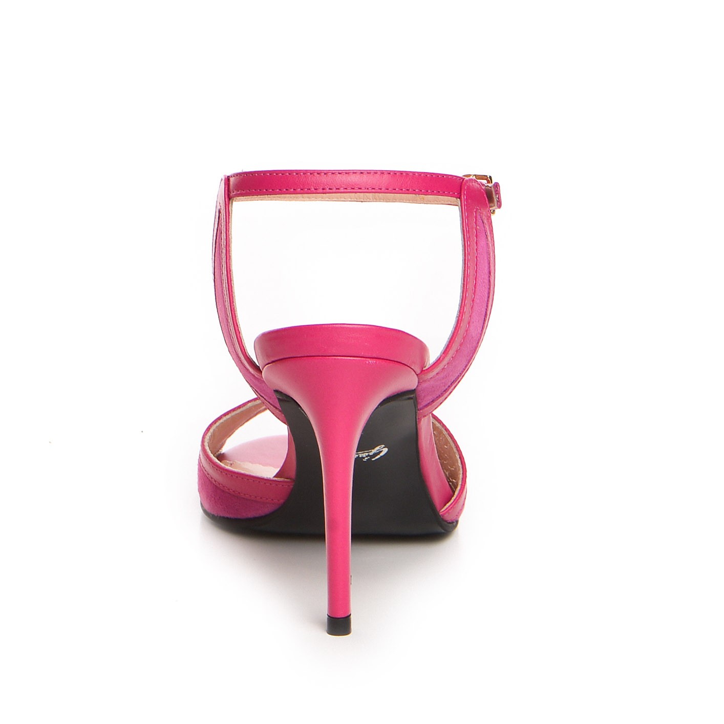 Sandale dama Guban model 1381 piele nappa magenta/velur fuxia