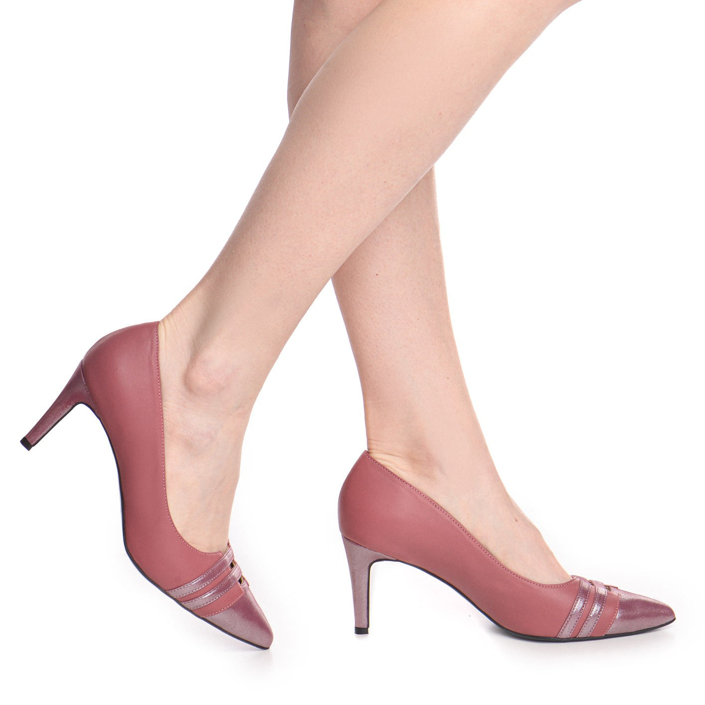 Pantofi dama Guban model 1419 piele velur laminat bordo