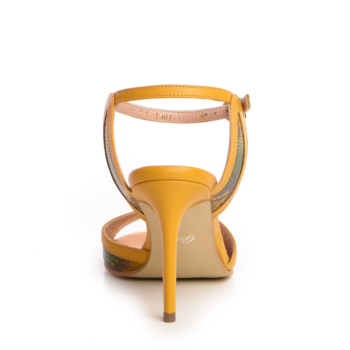 Sandale dama Guban model 1381 piele nappa galben/nappa hunter