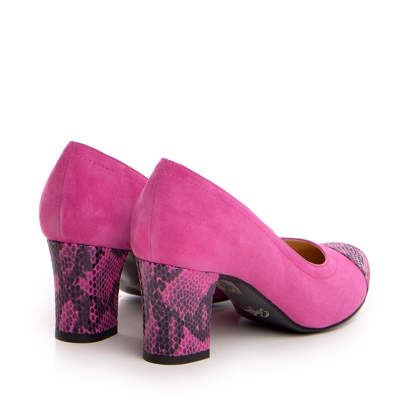 Pantofi dama Guban model 3614 piele velur fuxia