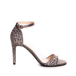 Sandale dama Guban model 1443 piele velur animal print/ velur sidef