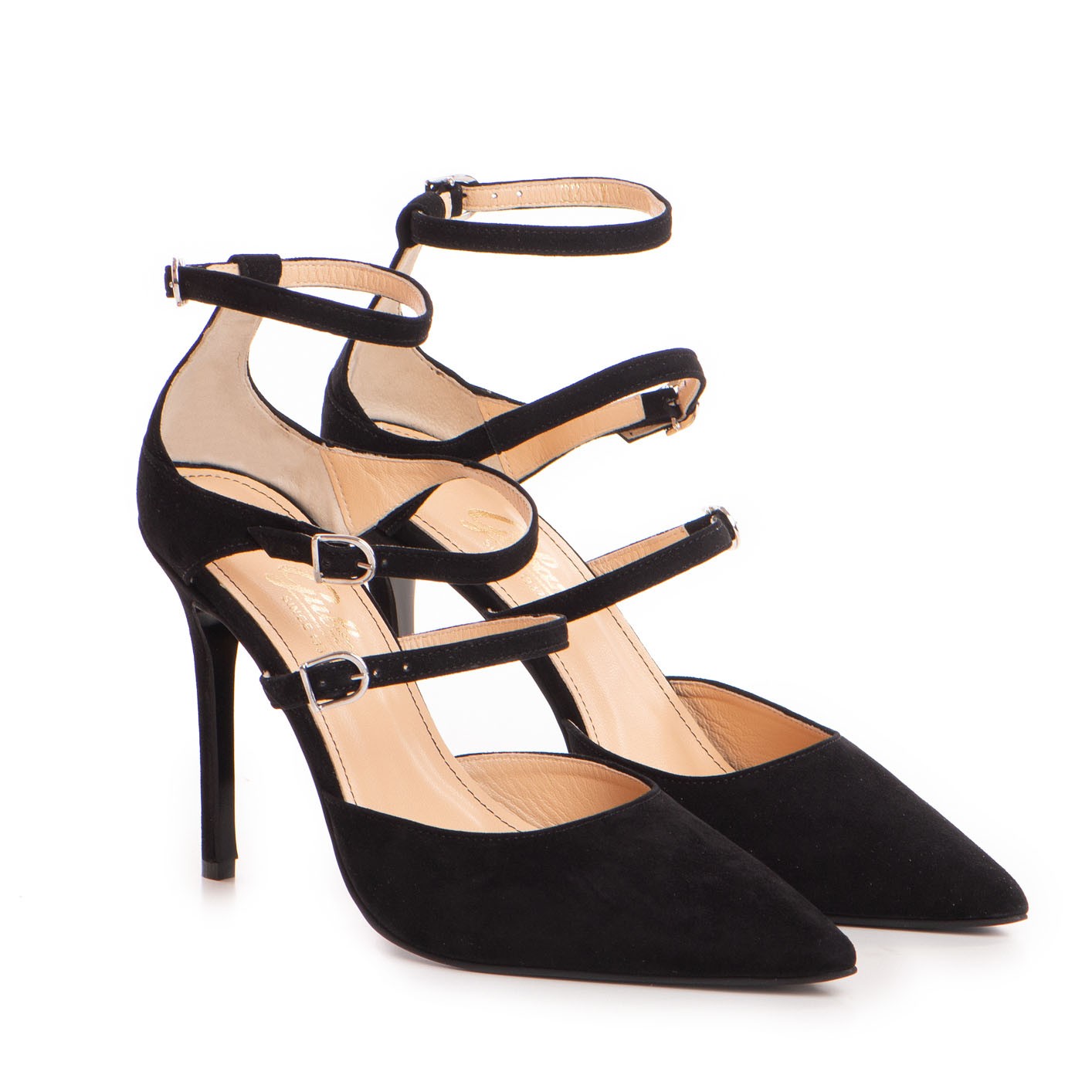 Pantofi dama Guban model 1425 piele velur negru