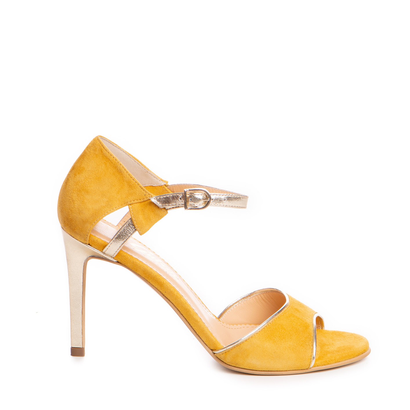 Sandale dama Guban model 1391 velur mustar