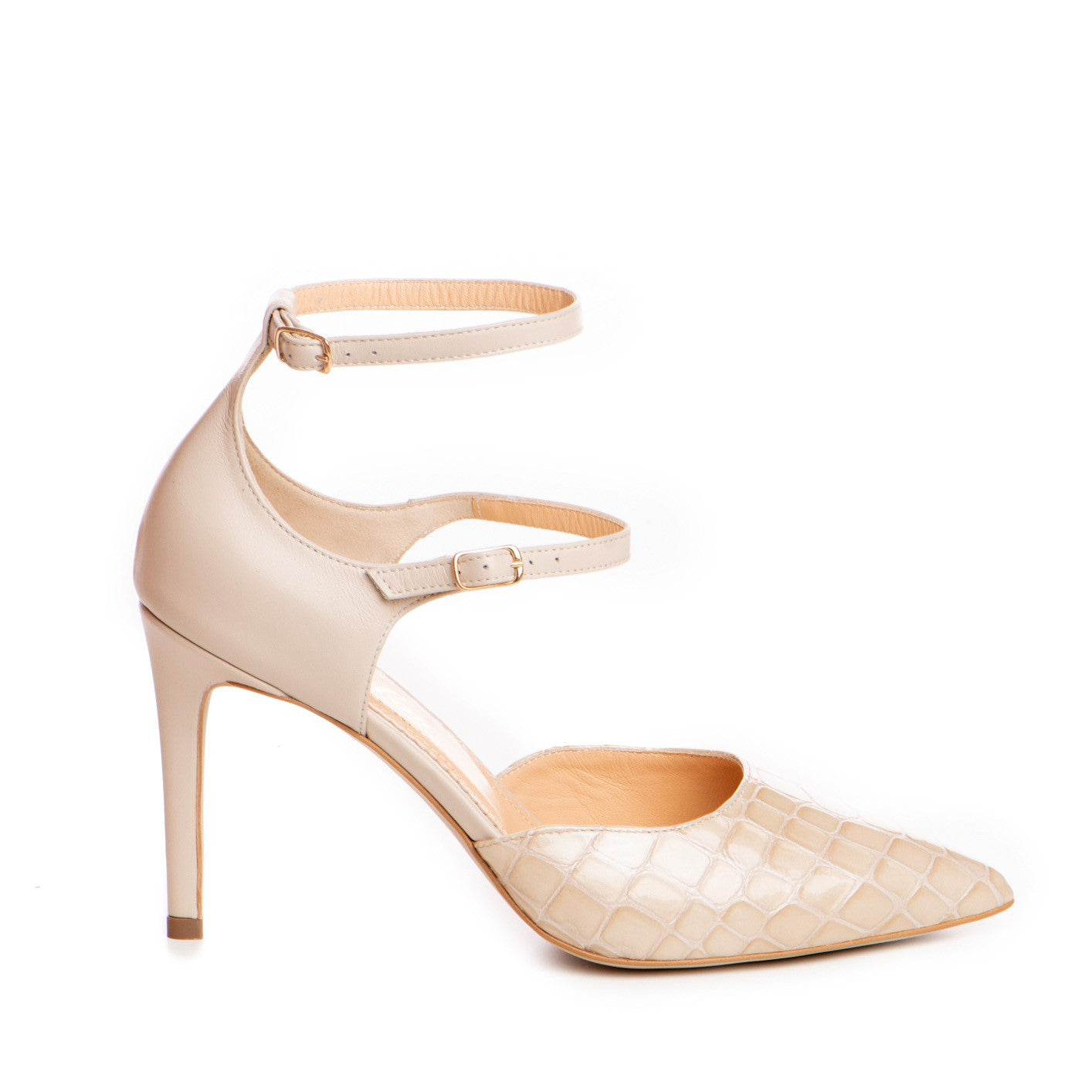 Pantofi dama Guban model 1426 piele nappa crem