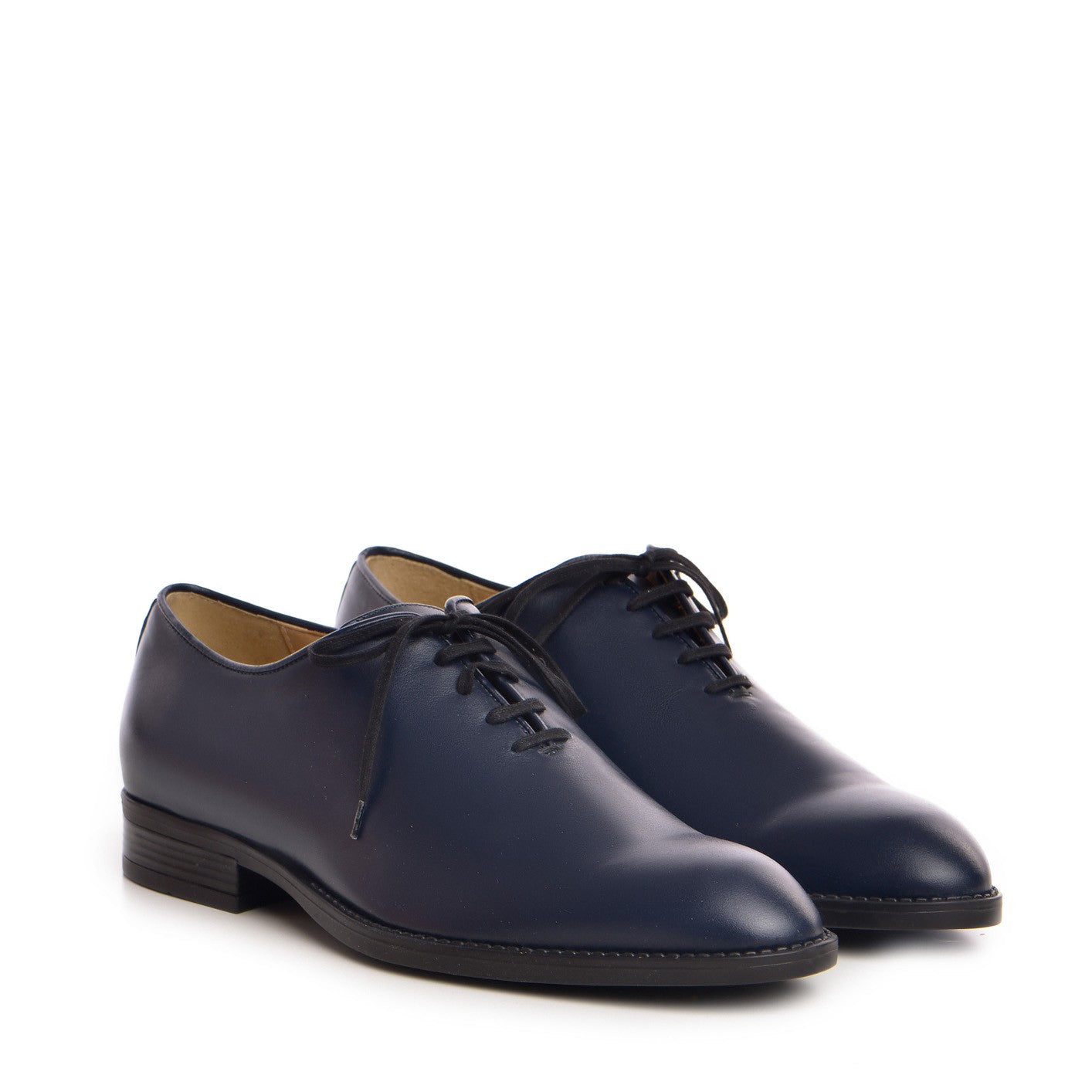 Pantofi barbati Guban model 002 piele naturala box bleumarin