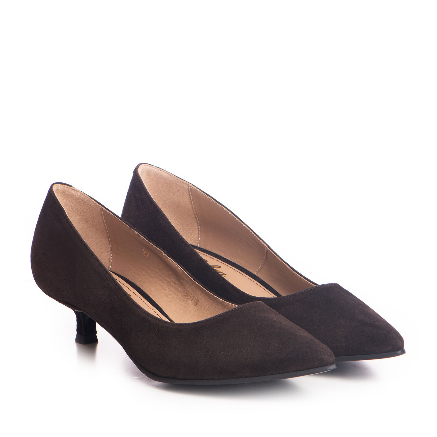 Pantofi dama Guban model 3618 piele velur maro