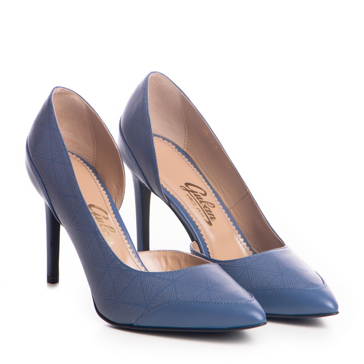 Pantofi dama Guban model 1287 piele nappa albastru