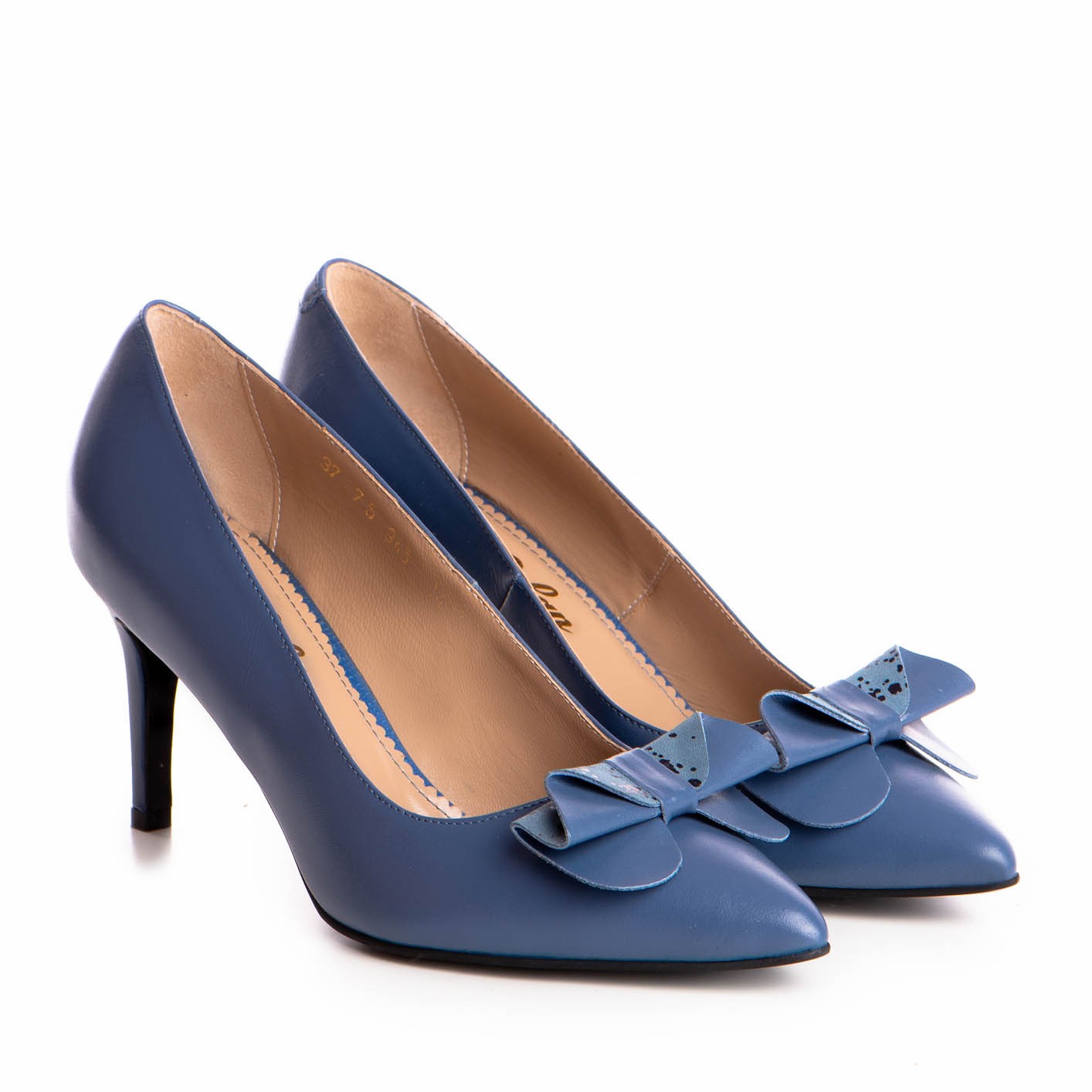 Pantofi dama Guban model 1407 piele nappa albastru