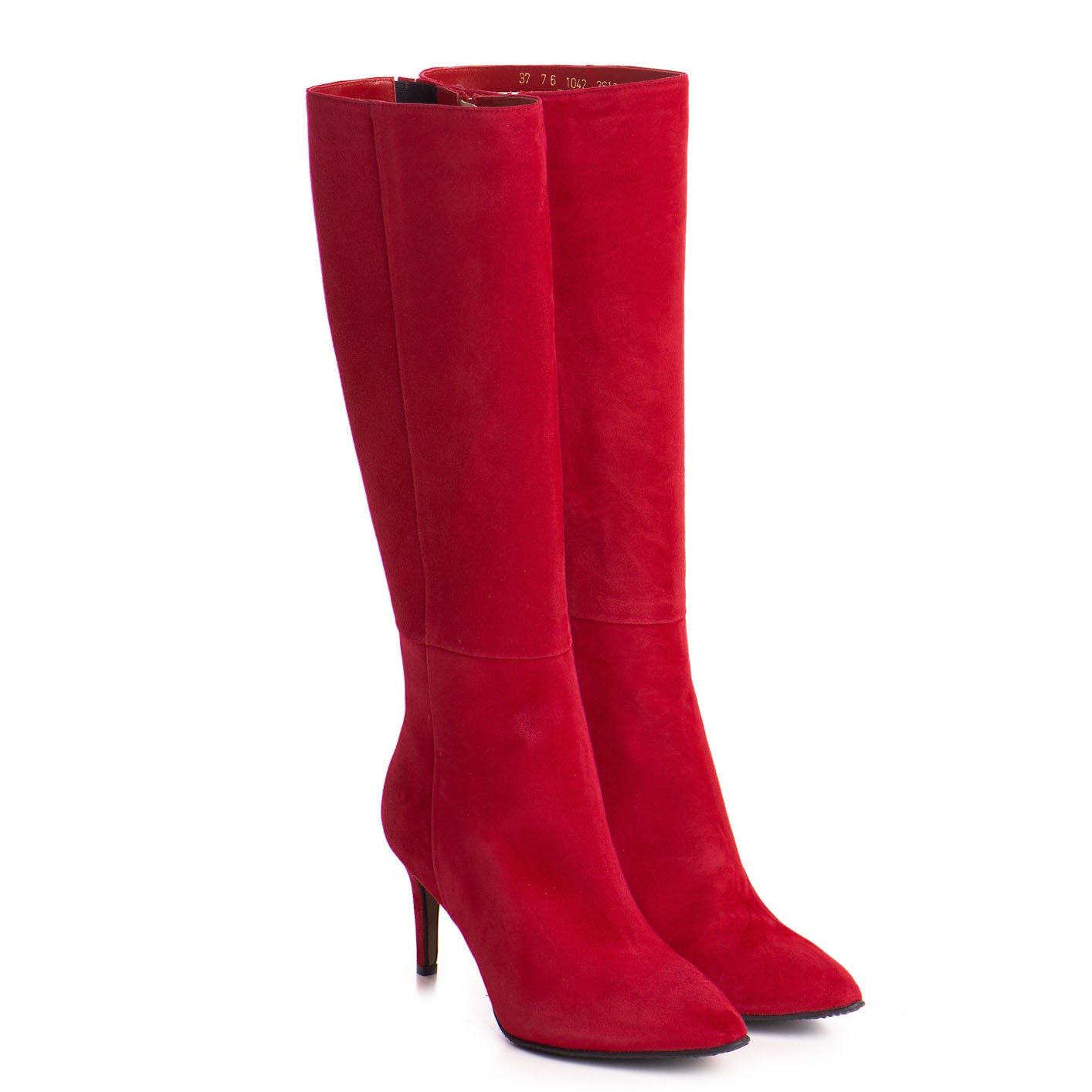 Cizme dama Guban model 3610 velur rosu