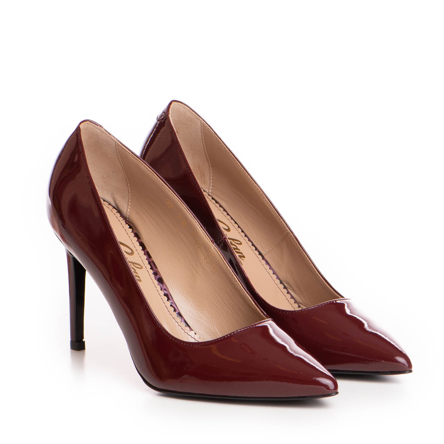 Pantofi dama Guban model 1206 piele lac bordo