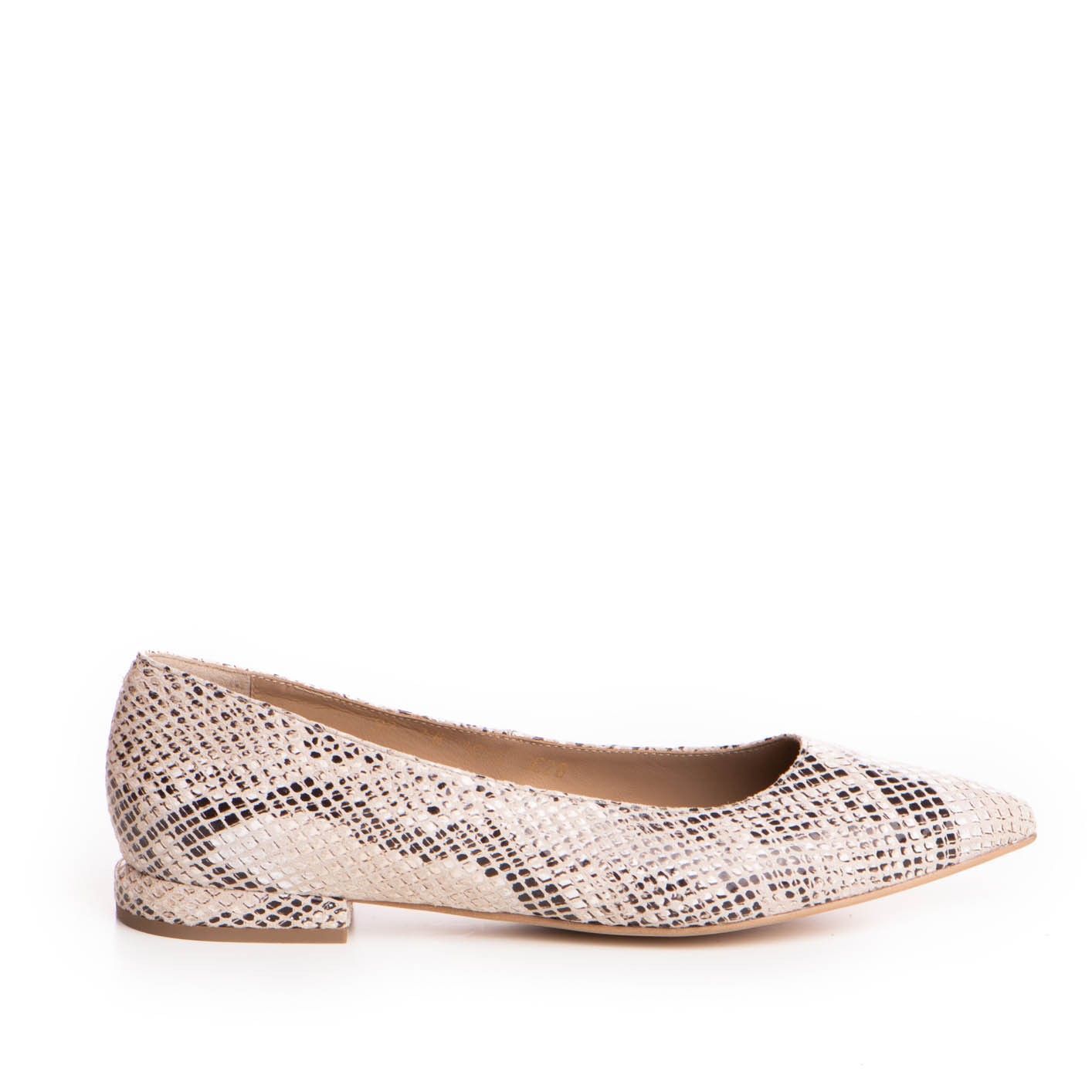 Balerini Guban model 3628 piele naturala velur animal print bej