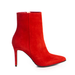 Botine dama Guban model 1452 velur rosu