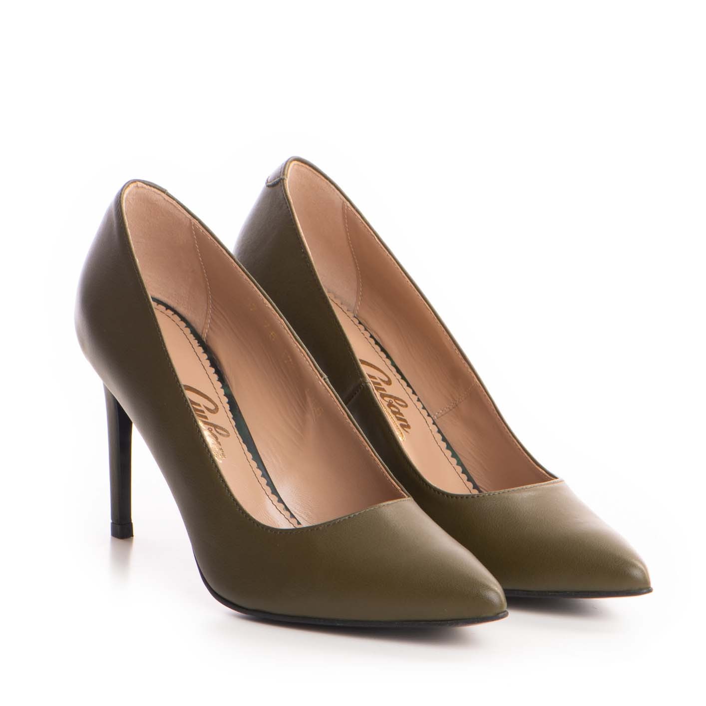 Pantofi dama Guban model 1206 piele nappa kaki