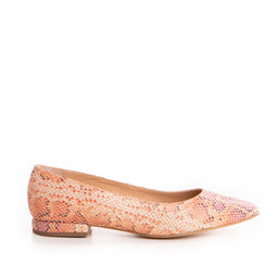 Balerini Guban model 3628 piele naturala nappa animal print portocaliu