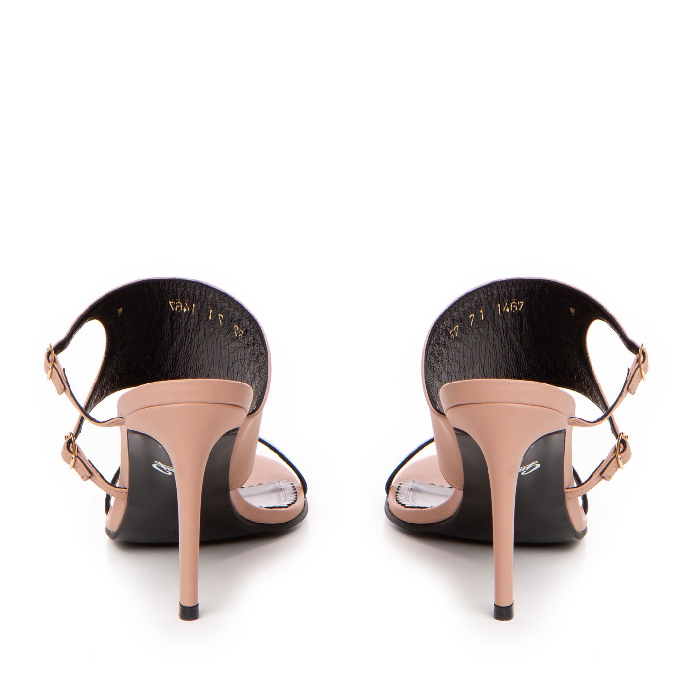 Saboti dama Guban model 1467 nappa nude/nappa albastru