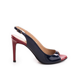 Sandale dama Guban model 1475 lac bleumarin/lac rosu