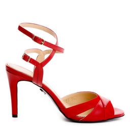 Sanda dama Guban 3542 nappa rosu/velur rosu