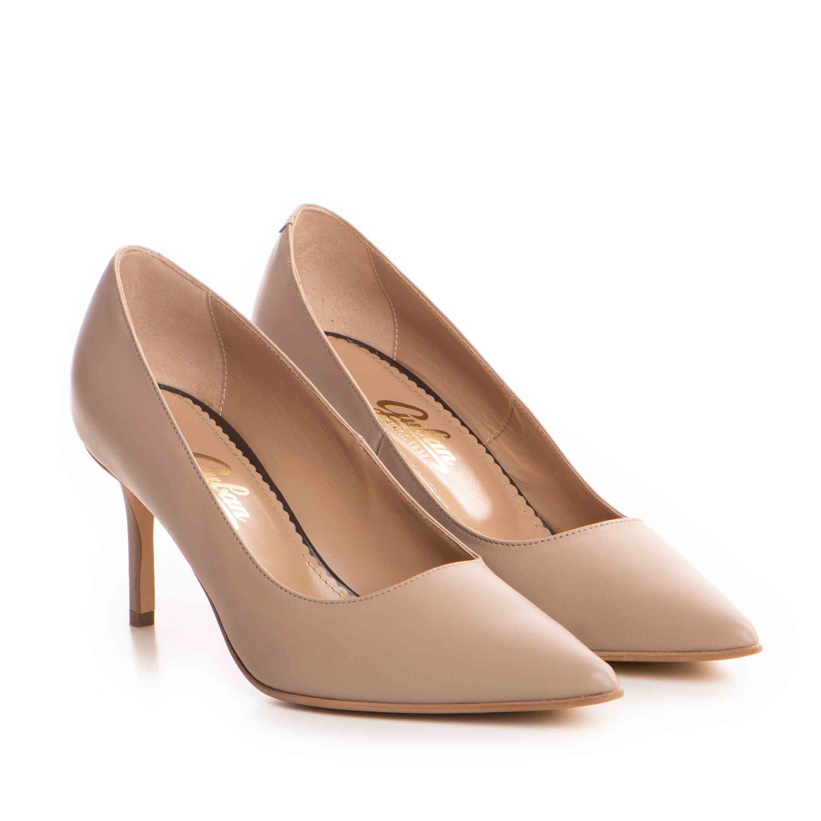 Pantofi dama Guban model 1466 piele nappa taupe