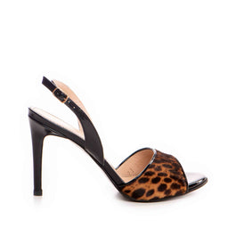 Sandale dama Guban model 1497 naplac negru/ponei jaguar