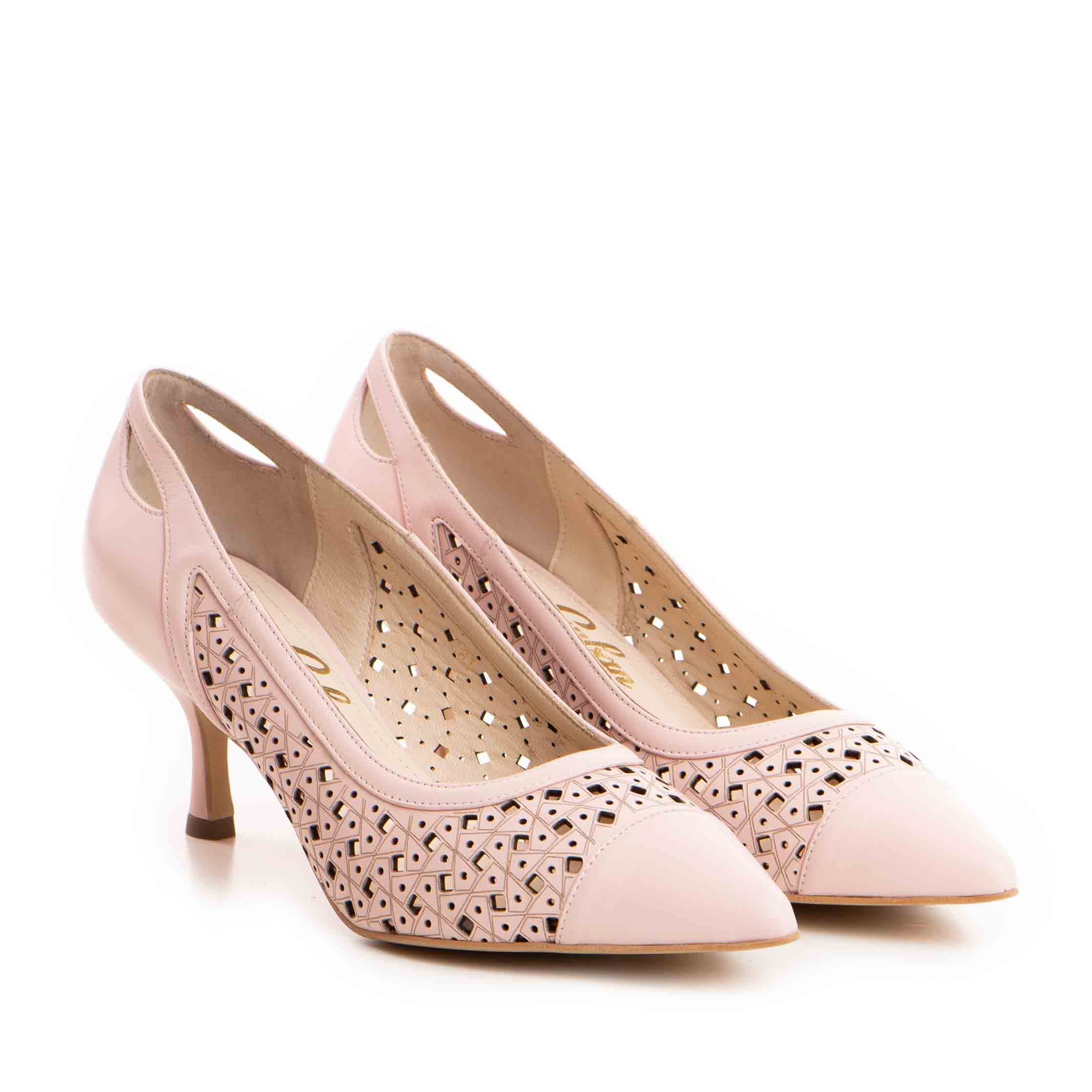 Pantofi dama Guban model 1481 nappa roz barbie